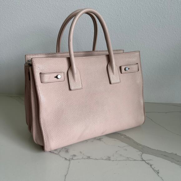 Yves Saint Laurent Rose Pink Grained Calfskin Leather Baby Sac De Jour Bag - Picture 4 of 14